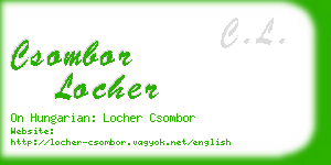 csombor locher business card